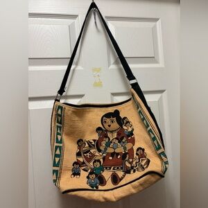 Artisan Tan and Black Shoulder Bag